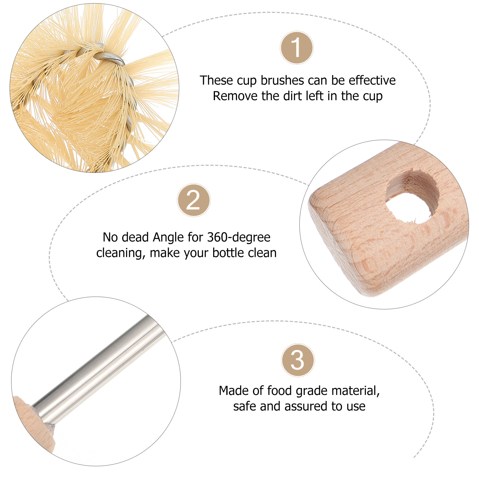 1Pcs Premium Cup Brush Bottle  - đánh giá và giá Dirt Brush Interior