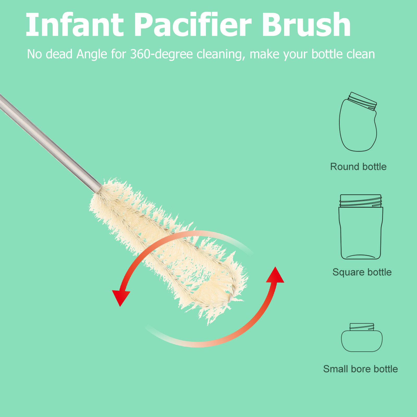 1Pcs Premium Cup Brush Bottle  - đánh giá và giá Dirt Brush Interior