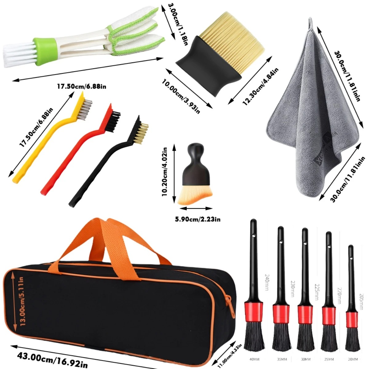 1‑15Pcs Multi‑Purpose Car Deta - đánh giá và giá Dirt Brush Interior